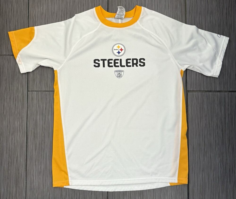 Vintage Reebok Pittsburgh Steelers "NFL Equipment" Athletic T-shirt Kids XL
